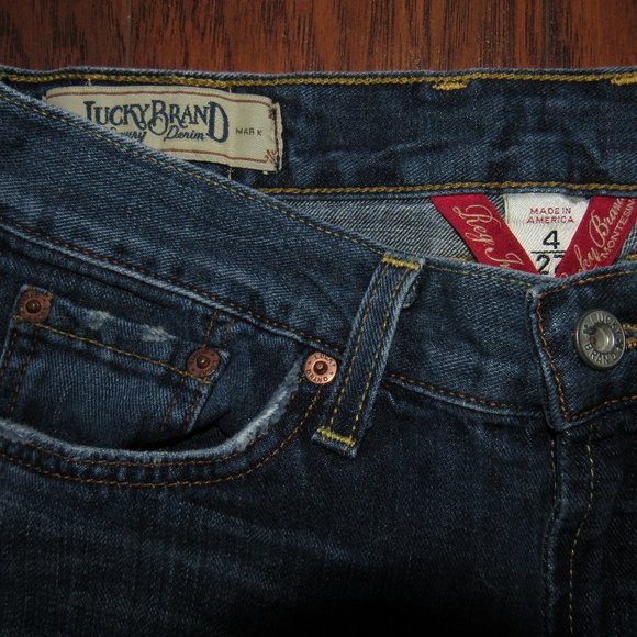 WOMENS LUCKY BRAND CLASSIC RIDER JEANS-PARTY PANTS-PERFECT LIKE NEW-SZ 4 - Picture 4 of 7